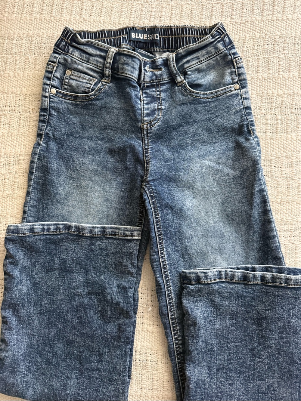 Blue Spice Girls' Faded Blue Stretch Jeans